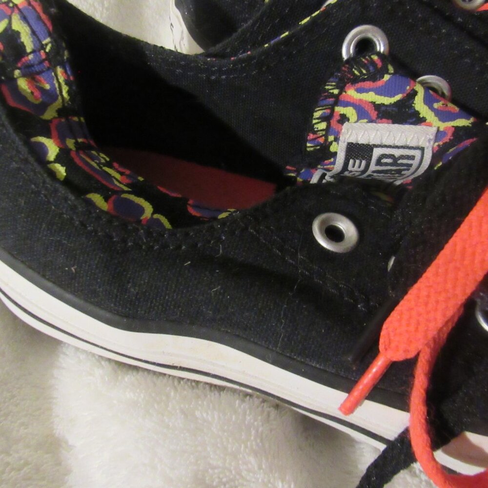 Converse Double Tongue Black/Multi Color Kids Size 7 - Picture 3 of 9